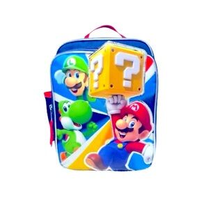 Super Mario Lunch Bag - Blue, Red, Yellow, Green